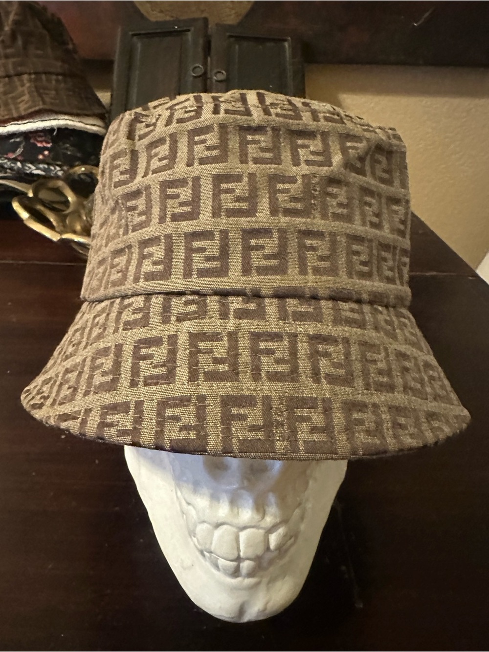 FF Brown Monogram Bucket Hat